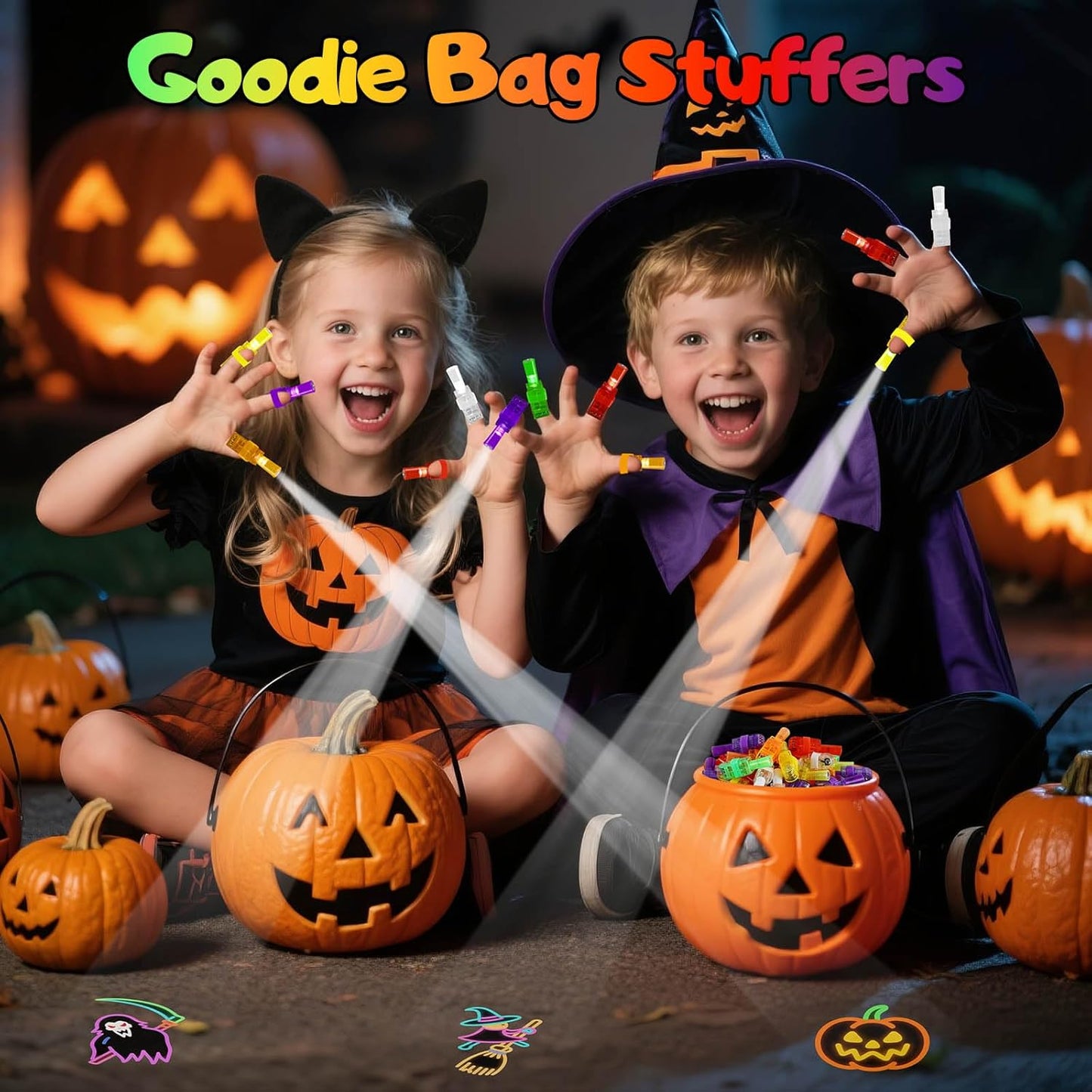 LED Finger Lights 36PCS Halloween Party Toys