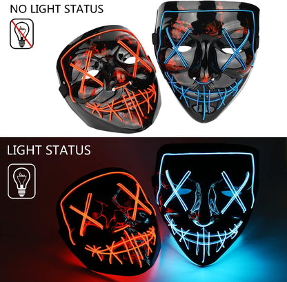LED Light Up Halloween Mask