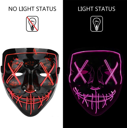 LED Light Up Halloween Mask