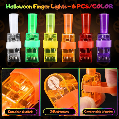 LED Finger Lights 36PCS Halloween Party Toys