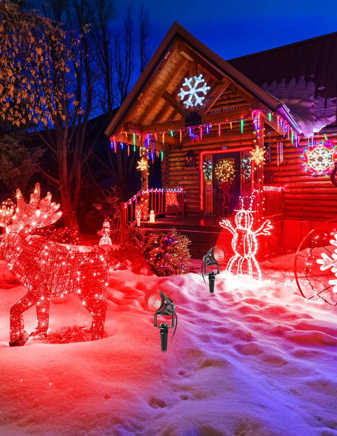 LED Spotlight Outdoor Waterproof Landscape Lighting Adjustable 2 Pack