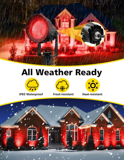 LED Spotlight Outdoor Waterproof Landscape Lighting Adjustable 2 Pack