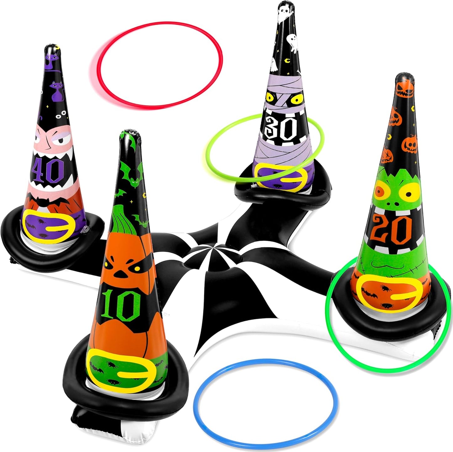 Inflatable Witch Hat Ring Toss Game Halloween