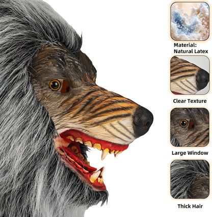 Werewolf Mask Adult Latex Halloween